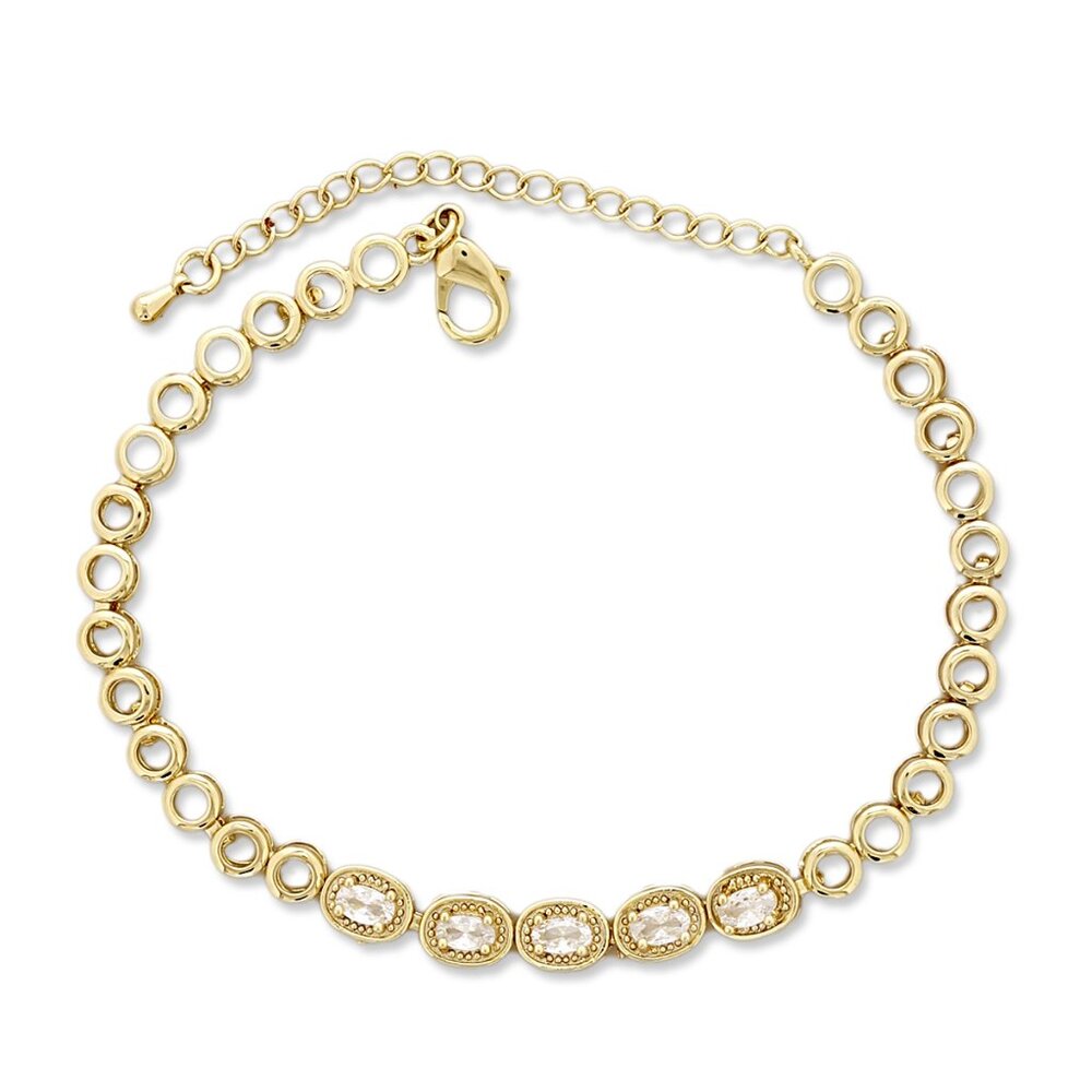 Gold Plated Tennins Bracelets 6'' to 8'' Adjustbale Color like Blue,Red,AB& More